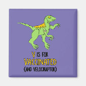V is voor gevaccineerde en Velociraptor Magneet (Voorkant)