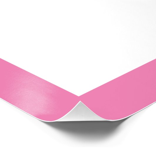 V is voor Naam Roze Foto Poster (Hoek)