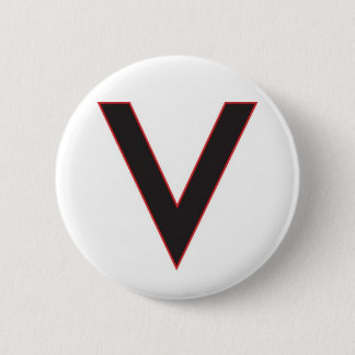 v is voor overwinning ronde button 5,7 cm