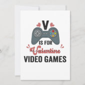 V is voor Valentijn grappige videogames-overs Bedankkaart (Voorkant)