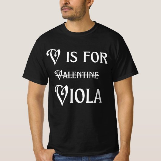V is voor Valentijn Viola - mannen shirt (Voorkant)