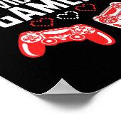 V is voor Valentijnsdag van videogames Gamer jonge Poster (Hoek)