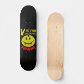 V IS VOOR VAMPIRE grappige valentijn cadeauidee Persoonlijk Skateboard (Voorkant)
