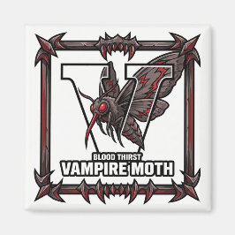 V is voor Vampire Moth – GTA Style ABC Leren Magneet