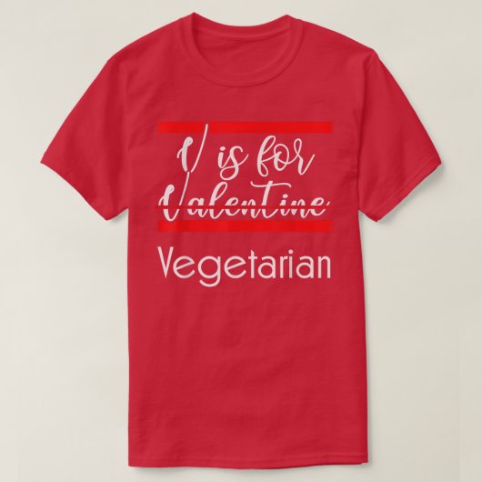 V is voor vegetarische T-shirt (Design voorkant)