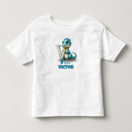 V is voor Velociraptor – Kinder Shirts