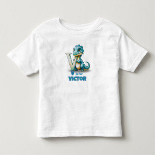 V is voor Velociraptor –  Kinder Shirts