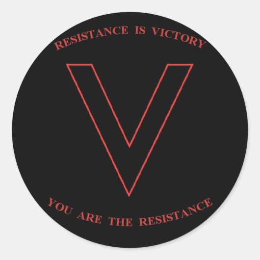 V is voor Victory Sticker (Voorkant)