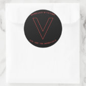 V is voor Victory Sticker (Tas)