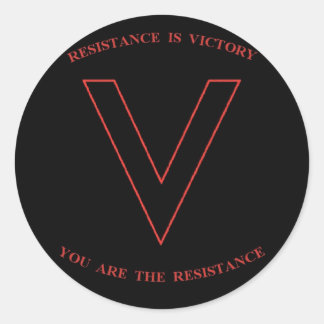 V is voor Victory Sticker