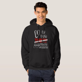 V IS VOOR VIDEO GAMES grappige dag van de valentij Hoodie