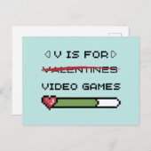V is voor videogames briefkaart (Voorkant / Achterkant)