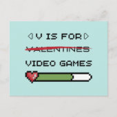 V is voor videogames briefkaart (Voorkant)