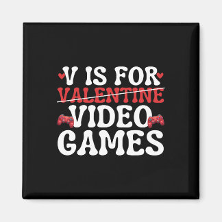 V is voor videogames Funny Anti-Valentijnsdag Gam Magneet