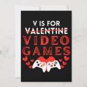 V is voor videogames Funny Valentijnsdag Gamer (Voorkant)
