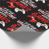 V is voor videogames Funny Valentijnsdag Gamer Cadeaupapier (Hoek)