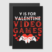 V is voor videogames Funny Valentijnsdag Gamer Ho (Voorkant / Achterkant)