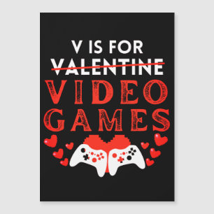 V is voor videogames Funny Valentijnsdag Gamer Ho