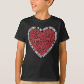 V is voor videogames Funny Valentijnsdag Mosaic T-shirt (Voorkant)