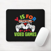 V is voor videogames Grappige videogameliefhebber  Muismat (Met muis)