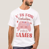 V is voor videogames t-shirt (Voorkant)