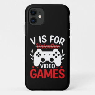 V is voor VideoSpelen met Valentijn uitgereden Case-Mate iPhone Case