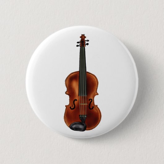 V is voor Violin Ronde Button 5,7 Cm (Voorkant)