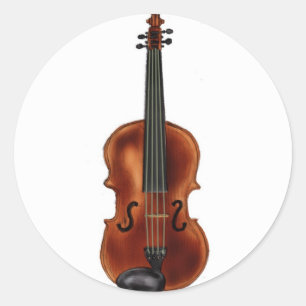 V is voor Violin Ronde Sticker