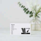 V is voor Violin Visitekaartje (Staand voorkant)