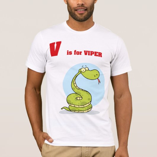 V is voor Viper Mannen T-Shirt (Voorkant)