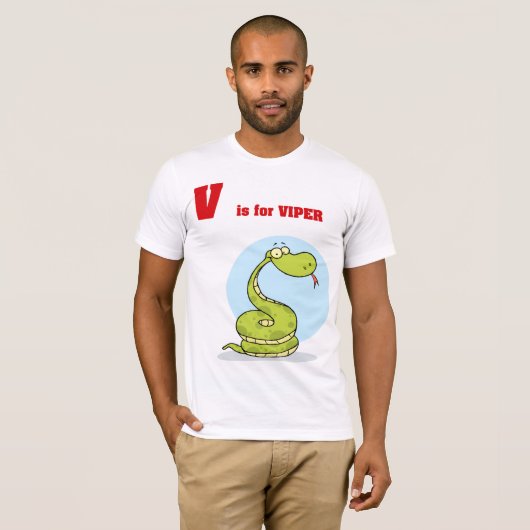 V is voor Viper Mannen T-Shirt (Voorkant volledig)