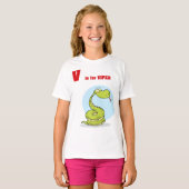 V is voor Viper Meisjes T-Shirt (Voorkant volledig)