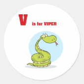 V is voor Viper Stickers (Voorkant)