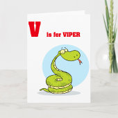 V is voor Viper Wenskaarten Kaart