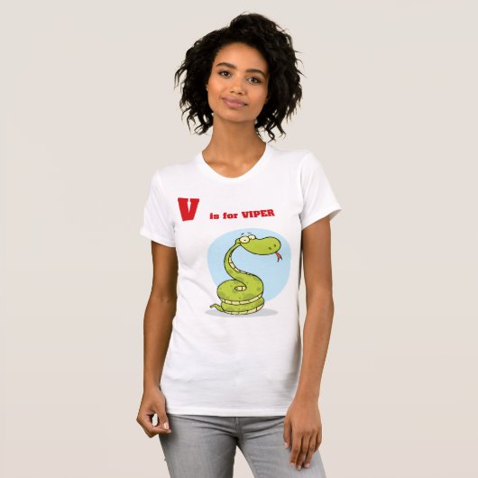 V is voor Viper Womens T-Shirt (Voorkant volledig)