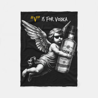 V Is Voor Vodka Cupid Is Dom En Dronken Anti Valen Fleece Deken