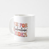 V is voor Vodka Funny Galentines Day Gift Koffiemok (Voorkant links)