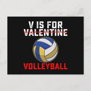 V is voor volleybal sport Valentijnsdag Briefkaart