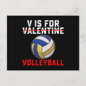 V is voor volleybal sport Valentijnsdag Briefkaart (Voorkant)