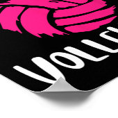 V is voor volleybal Valentijn Love Valentijn 39s D Poster (Hoek)