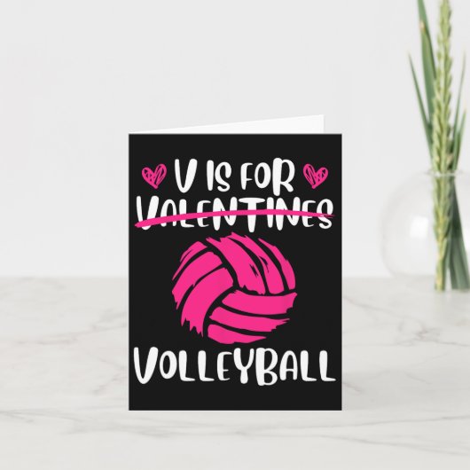 V Is Voor Volleybal Valentijnsdag Valentijn39s Da Kaart (Voorkant)