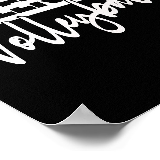 V is voor volleybalspeler vrouwen Man Poster (Hoek)