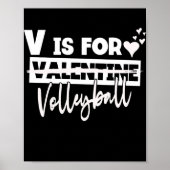 V is voor volleybalspeler vrouwen Man Poster (Voorkant)