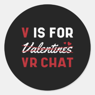 V is voor VR C Ronde Sticker