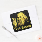 V is voor vrijwillige Lysander Spooner Stickers (Envelop)