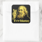 V is voor vrijwillige Lysander Spooner Stickers (Tas)
