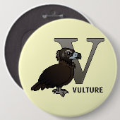 V is voor wijnbouw ronde button 6,0 cm (Voorkant /achterkant)