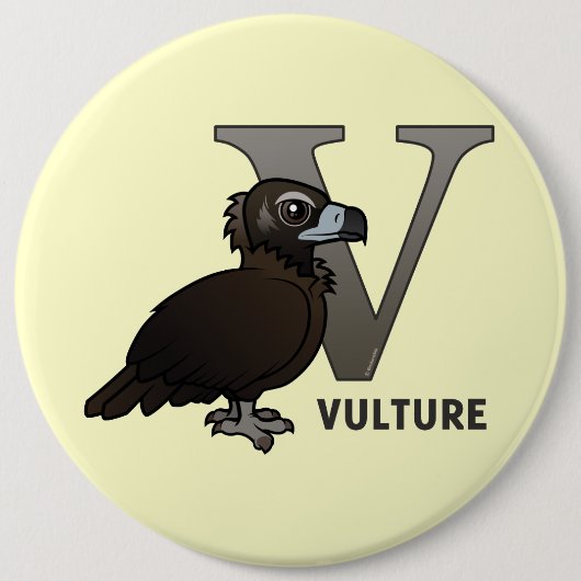V is voor wijnbouw ronde button 6,0 cm (Voorkant)