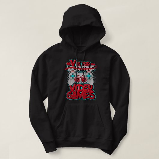 V is voor Wodka Anti Valentine Day Wodka Hoodie (Design voorkant)