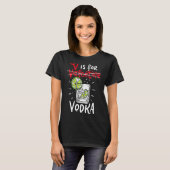 V is voor wodka t-shirt (Voorkant volledig)